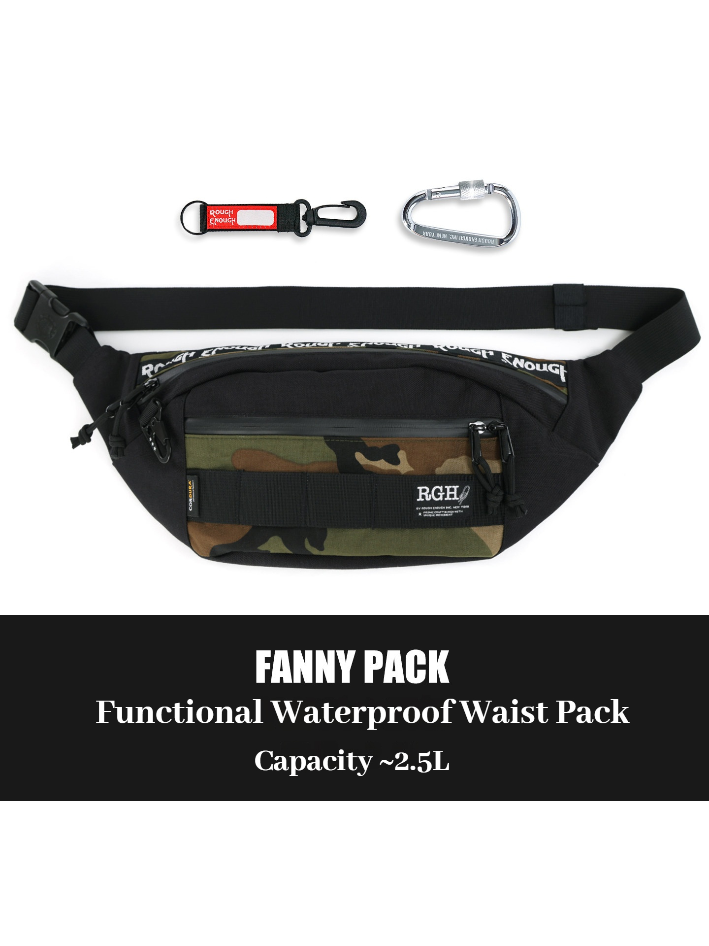 Fishing Bag Waterproof - Tas Pinggang Taktis RGH Camo, Tas