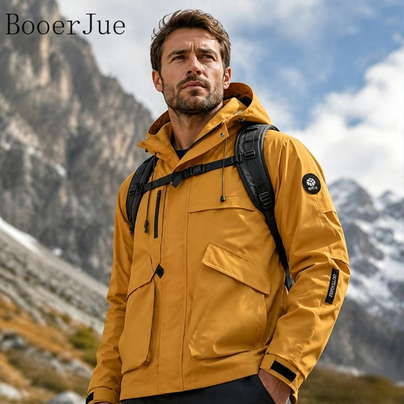 Fishing Jacket Waterproof - Jaket Hiking Pria Anti Air, Softshell