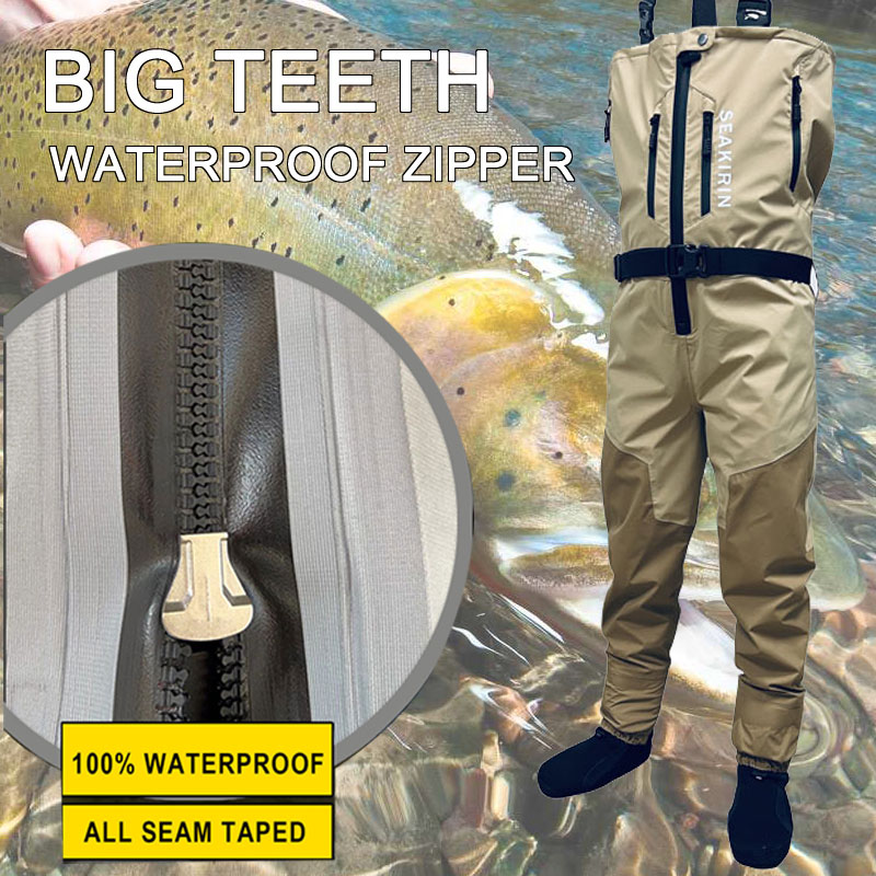 Fishing Pants Waterproof - Wader Pancing Dada Gemuk Bersirkulasi Depan