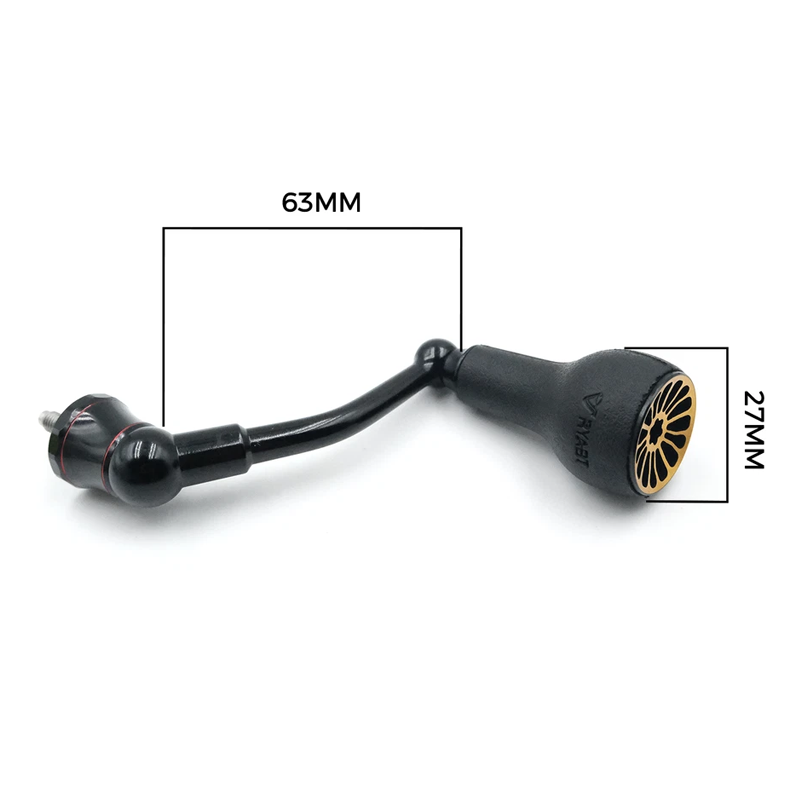 Daiwa Reel Fuego - Pegangan Putar 63mm dengan Kenop Hitam