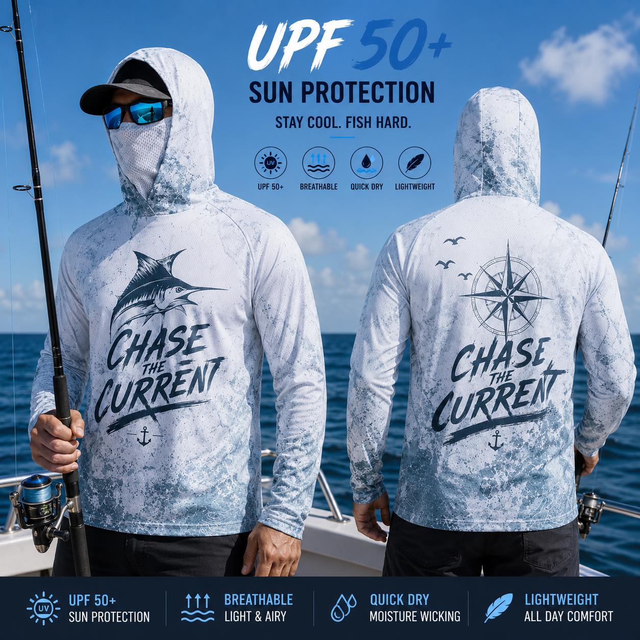 Fishing Hoodie - Kaos Hoodie Pancing Pria Lengan Panjang