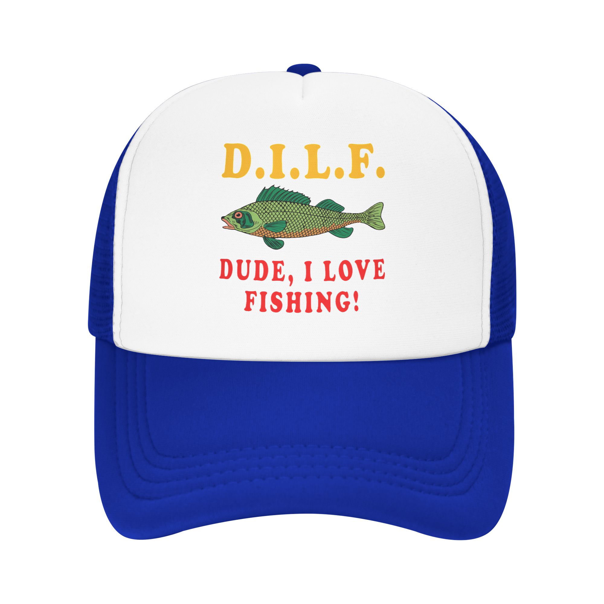 Fishing Hat - Topi Bisbol Meme DILF I Love