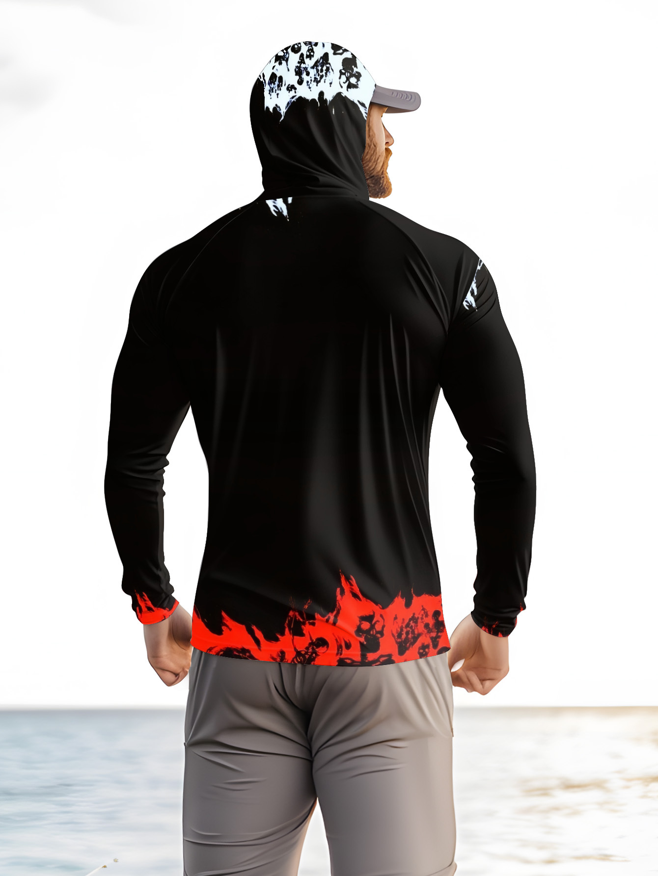 Kaos Pancing Pria Lengan Panja - Fishing Hoodie ulasan dan harga